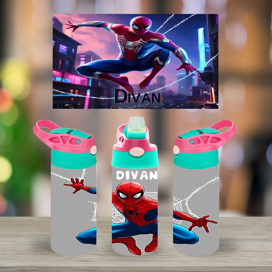Assorted Spiderman Flip Top Sippy Cup | Personalised Printed
