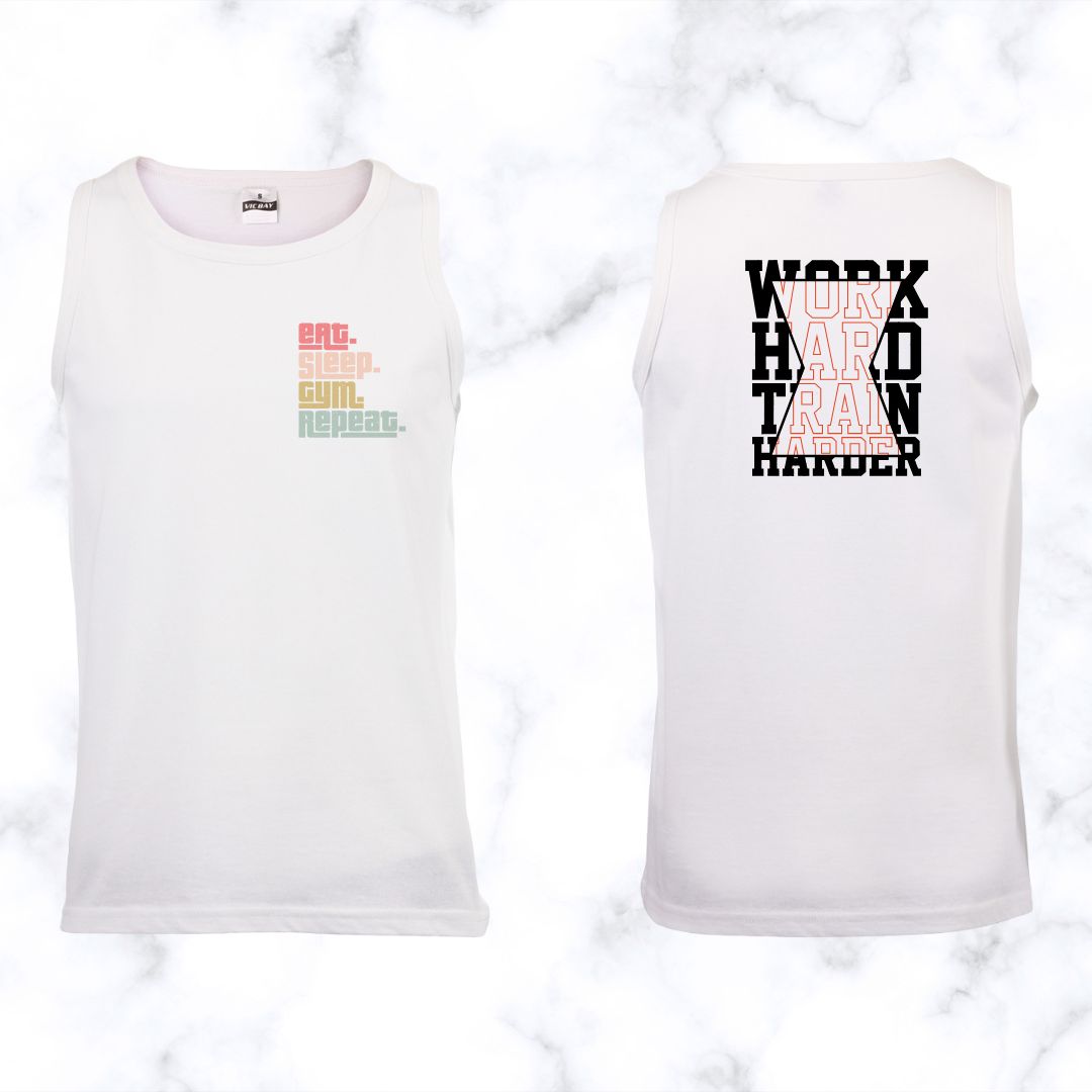 Work Hard Train Harder Gym Vest