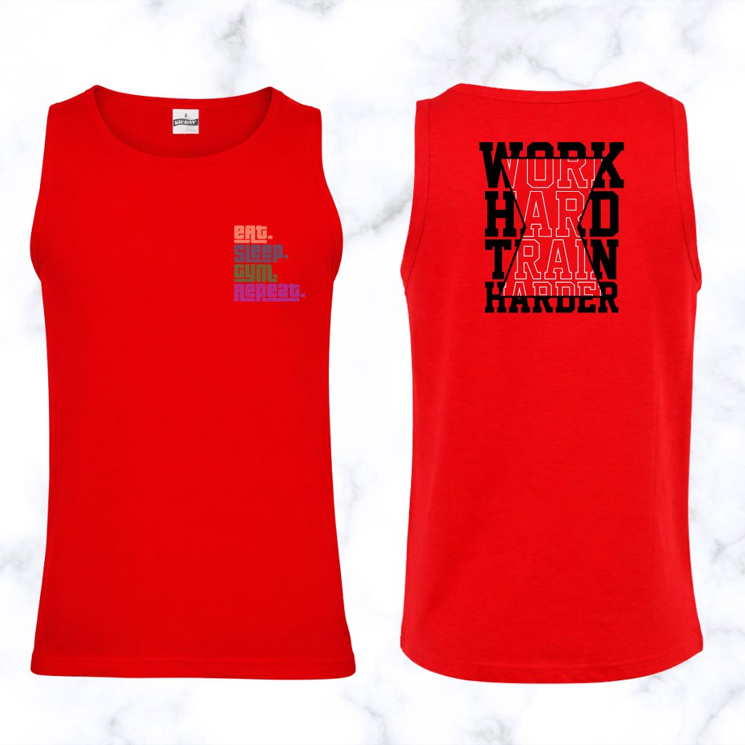 Work Hard Train Harder Gym Vest