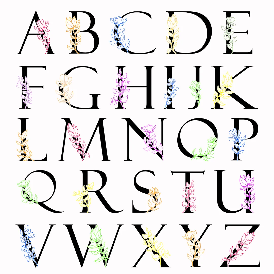 Floral Letter Name 20oz Tumbler