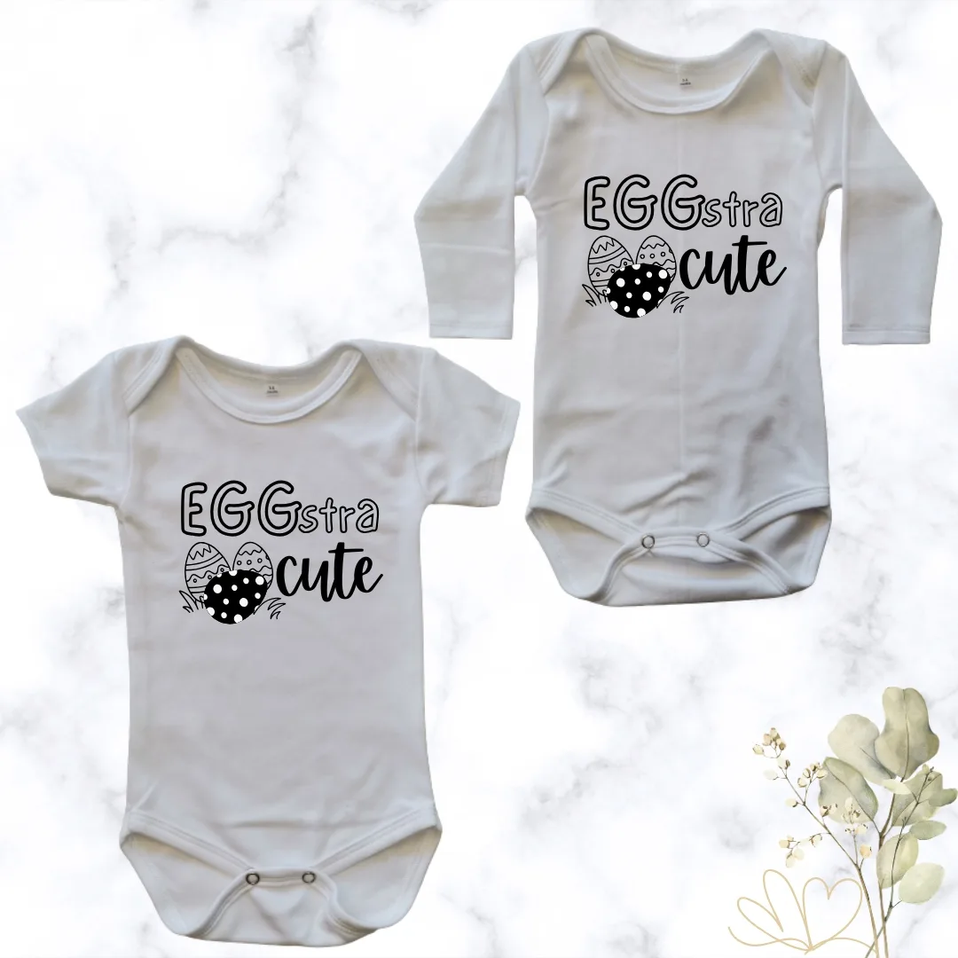 Eggstra Cute | Custom Printed Baby Onesie