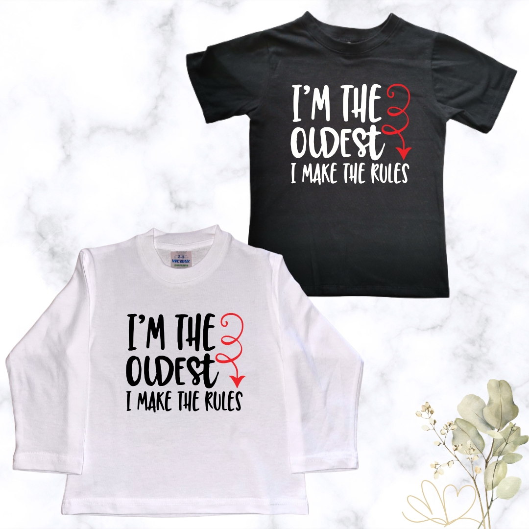 I make the Rules printed kids T-shirt