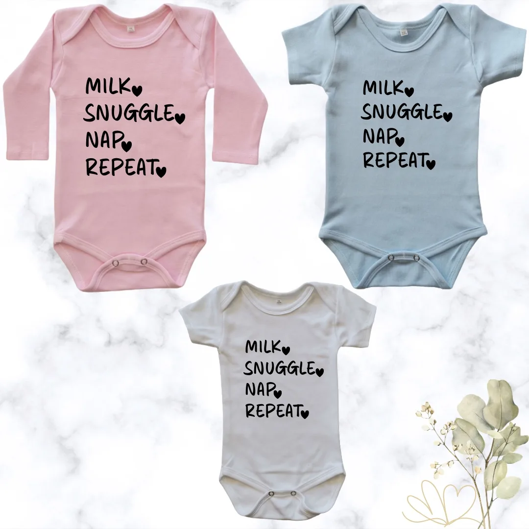 Printed Tiny-Routine-Baby-Onesie