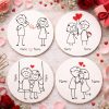 Cute Couple Coaster Set