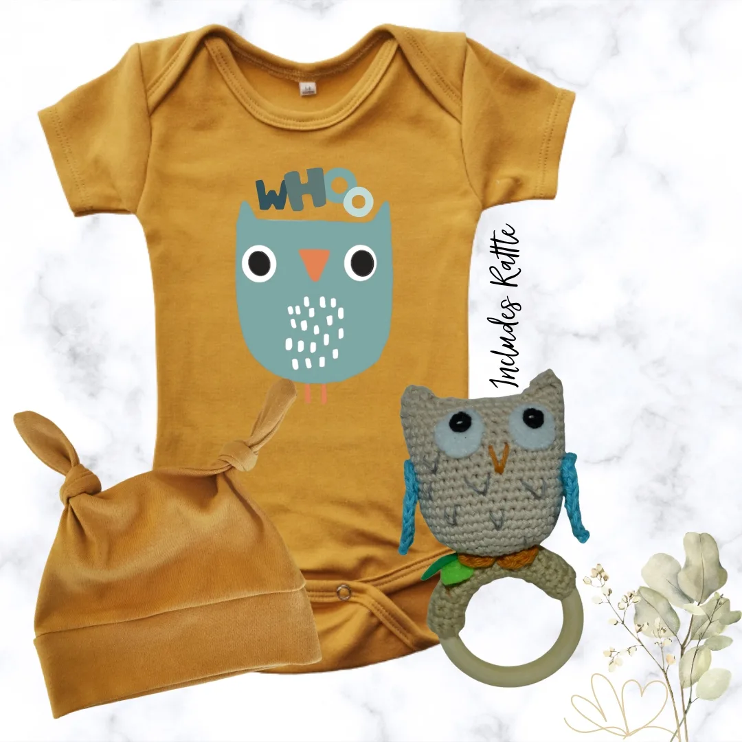 Whoo’s the Cutest? - mustard long sleeve