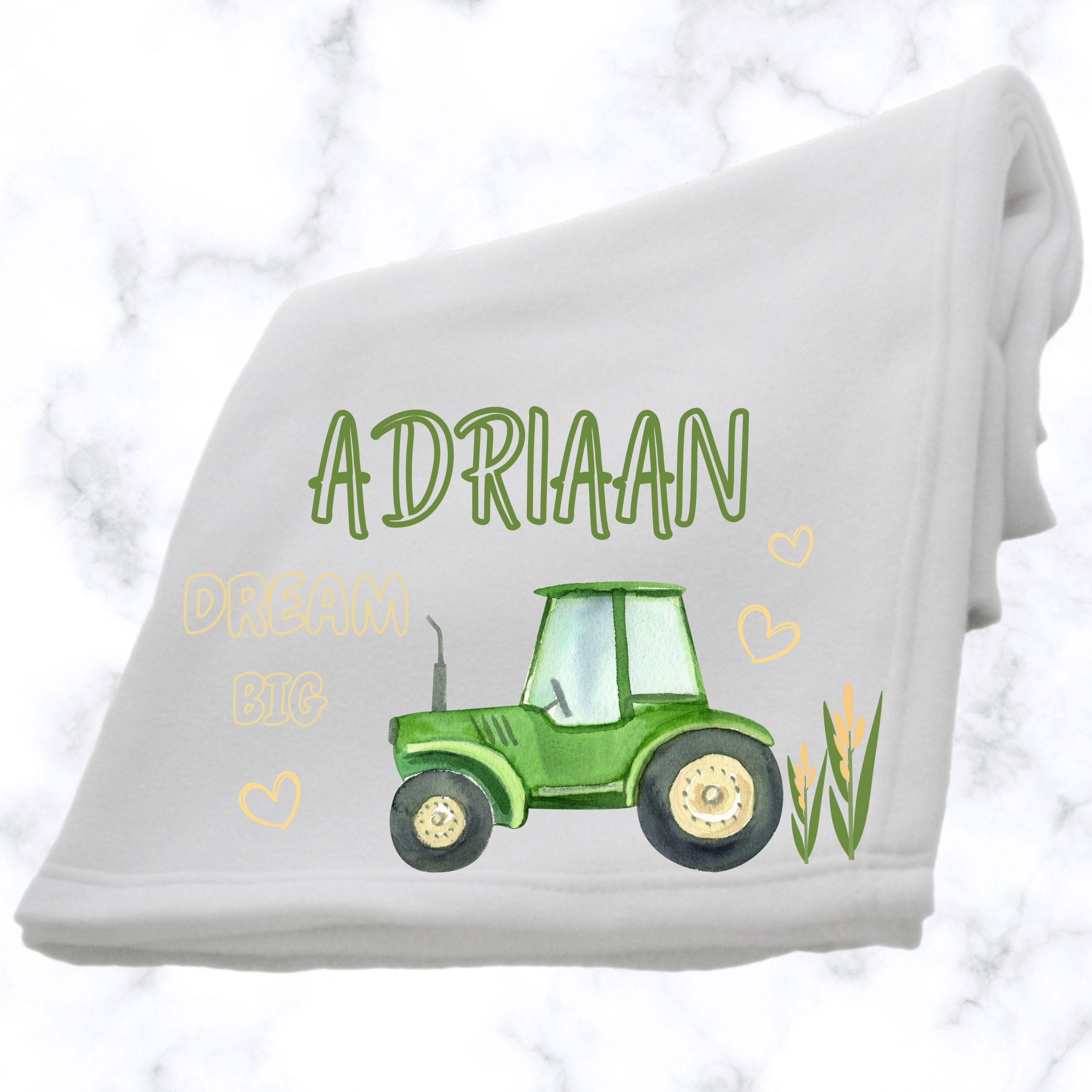Tractor Time Fluffy Fleece Blanket