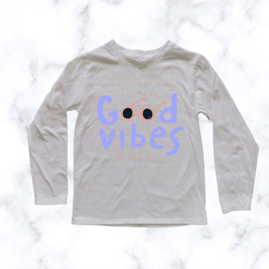 Good Vibes Roll | Custom Printed Kids T-shirt - Image 3