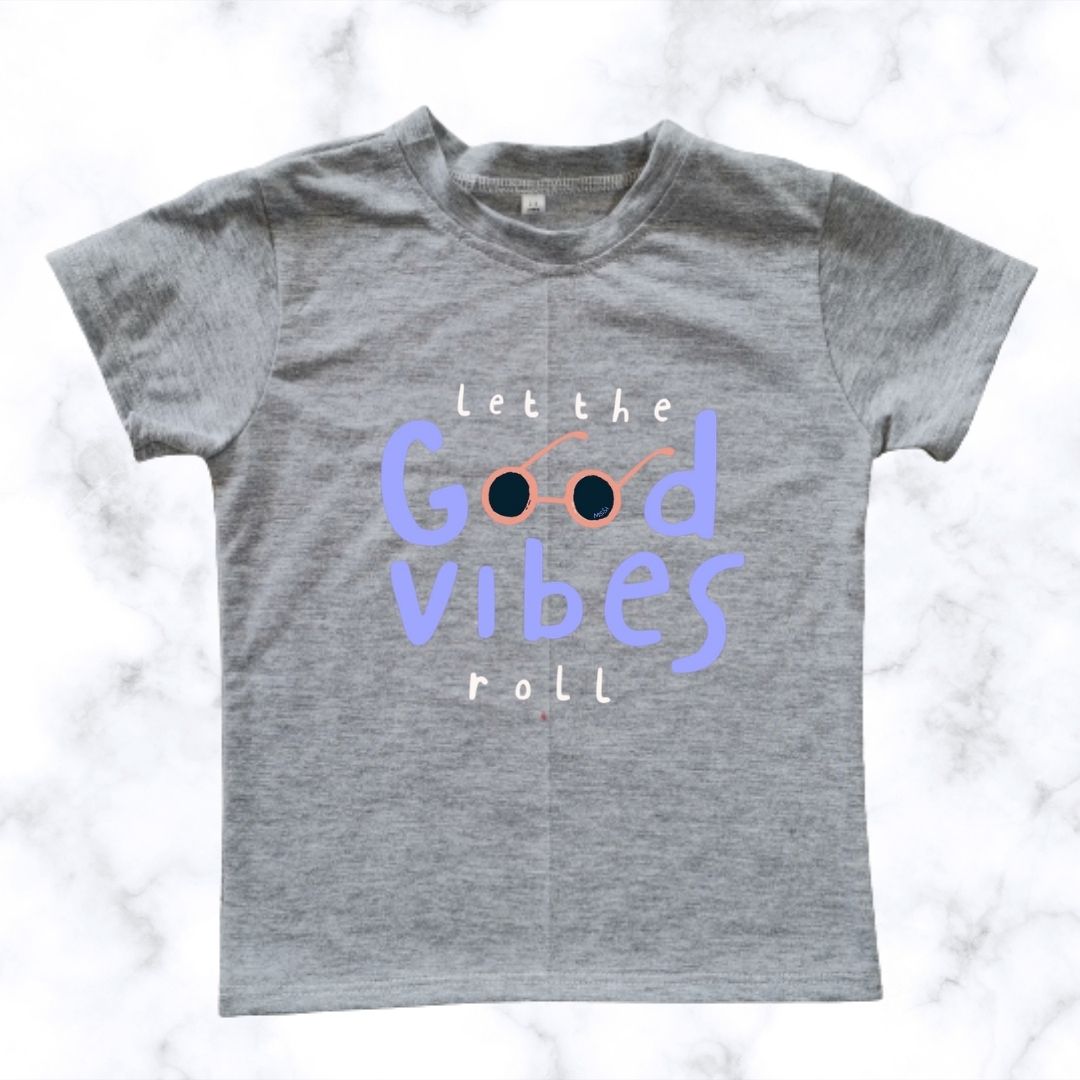 Good Vibes Roll | Custom Printed Kids T-shirt - Image 6