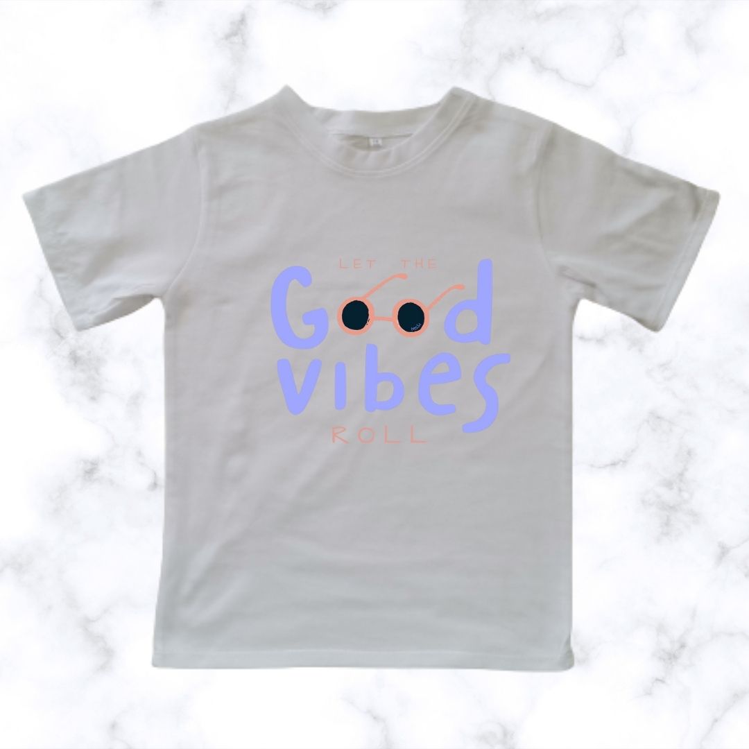 Good Vibes Roll | Custom Printed Kids T-shirt - Image 7