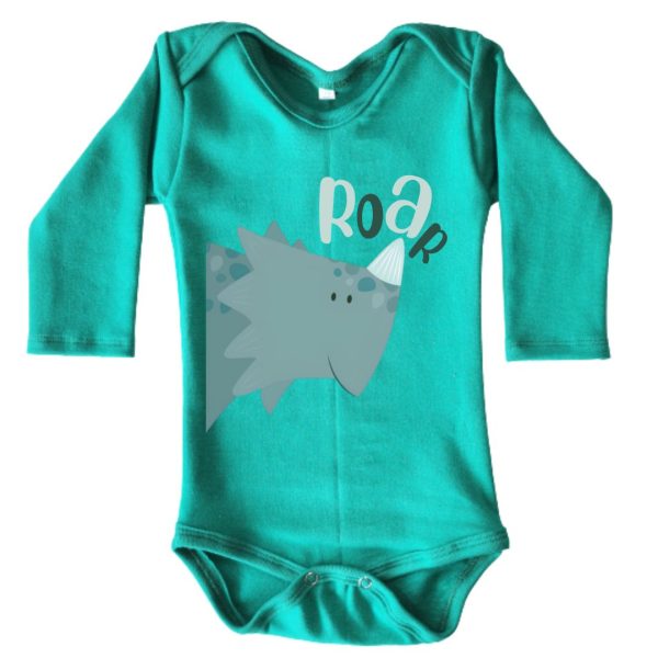 Roar Time custom printed baby onesie
