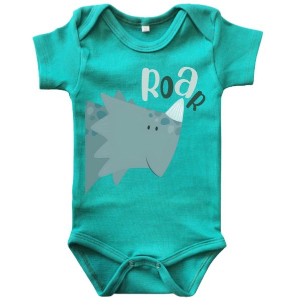 Roar Time custom printed baby onesie