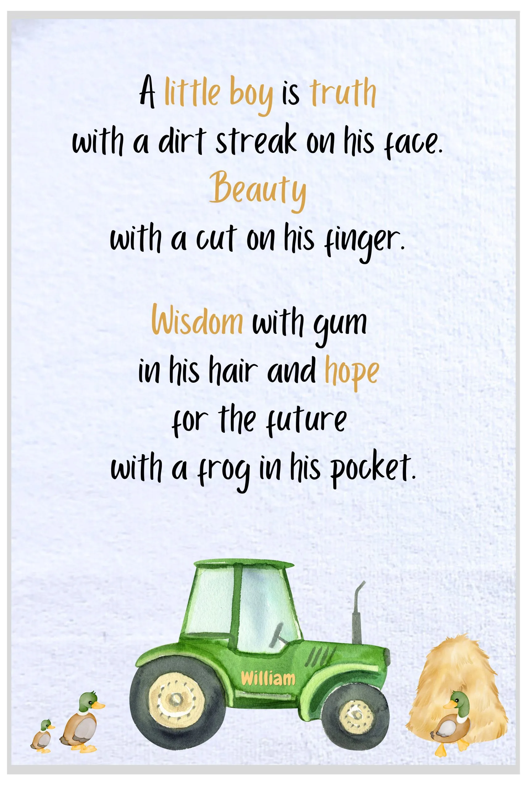 Tractor Time Burp Cloth Set - English