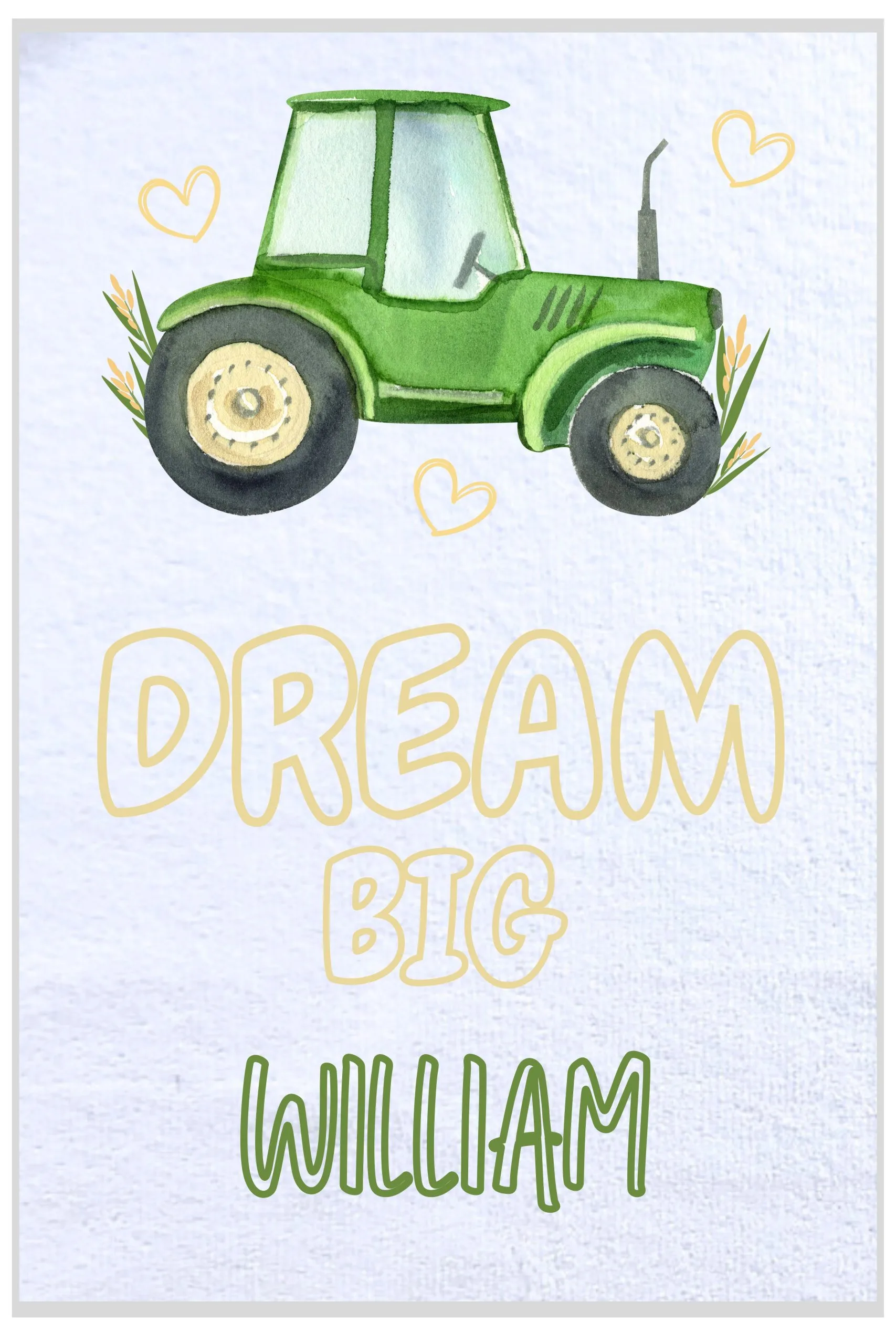 Tractor Time Burp Cloth Set - Engish