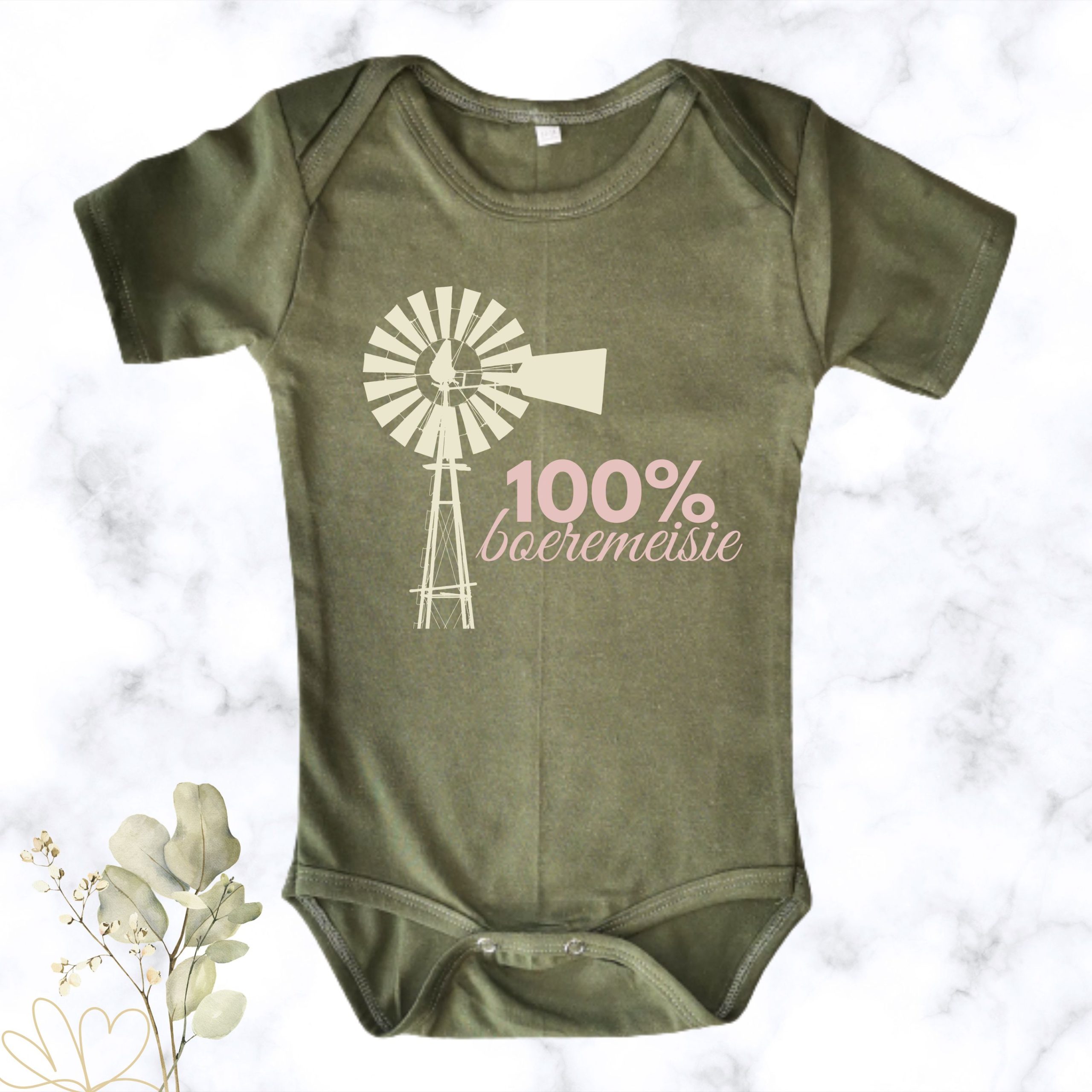 100% Boeremeisie | Custom Printed Baby Onesie