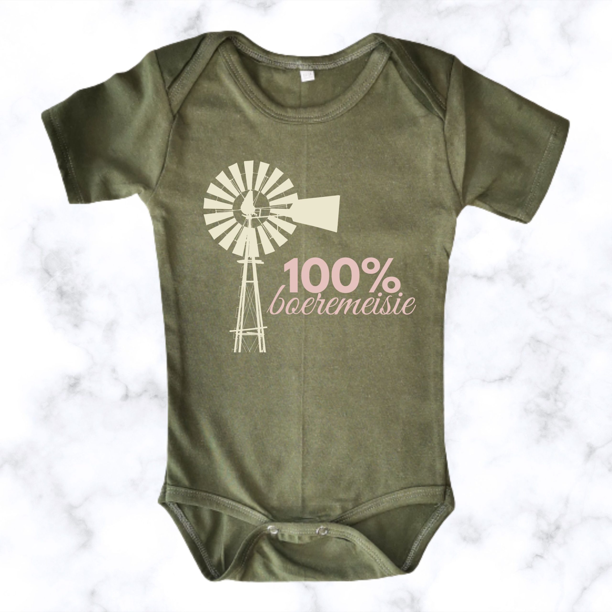 100% Boeremeisie | Custom Printed Baby Onesie
