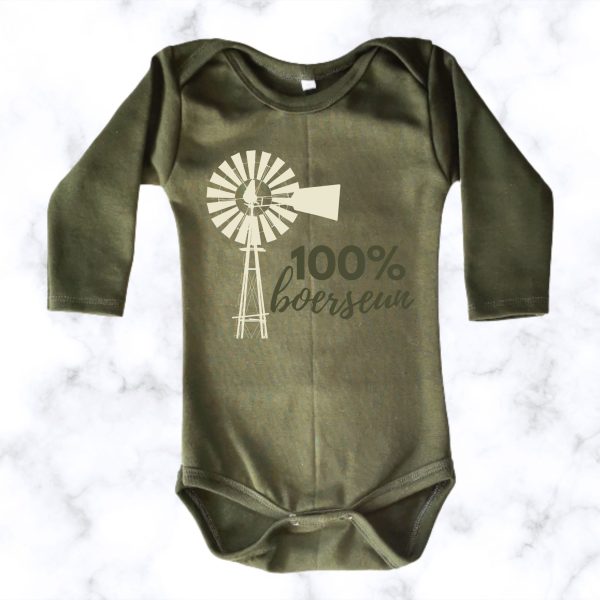 100% Boerseun | Custom Printed Baby Onesie