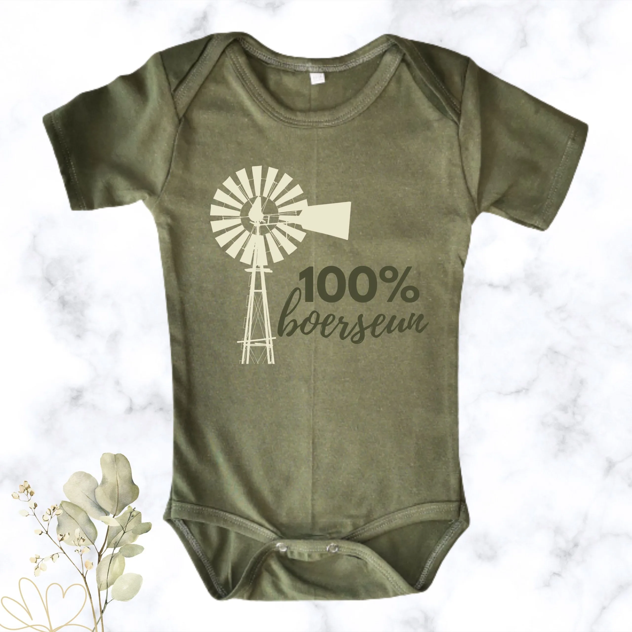 100% Boerseun | Custom Printed Baby Onesie