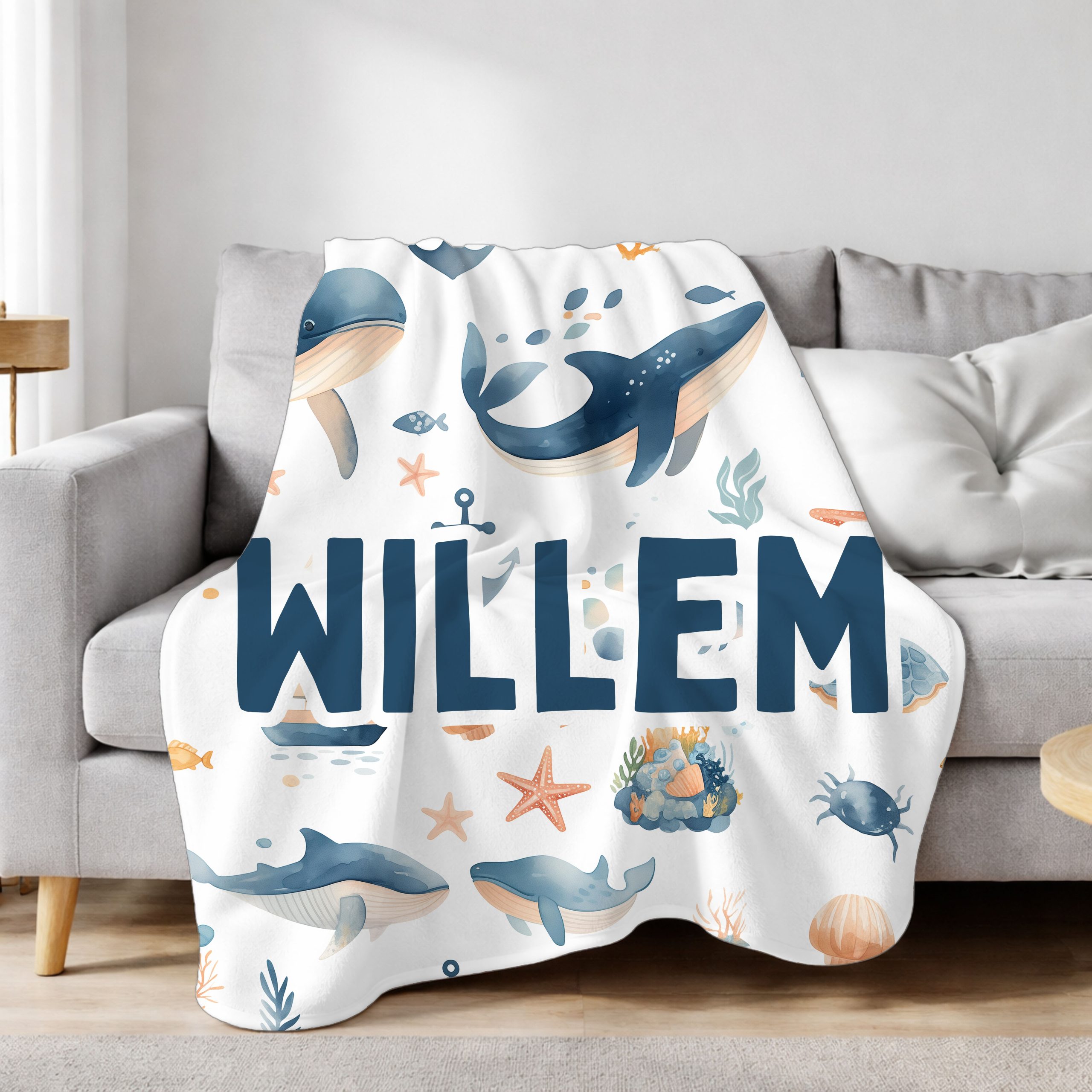 Alternative view of Ocean Dreams | Full Print Fleece Blanket