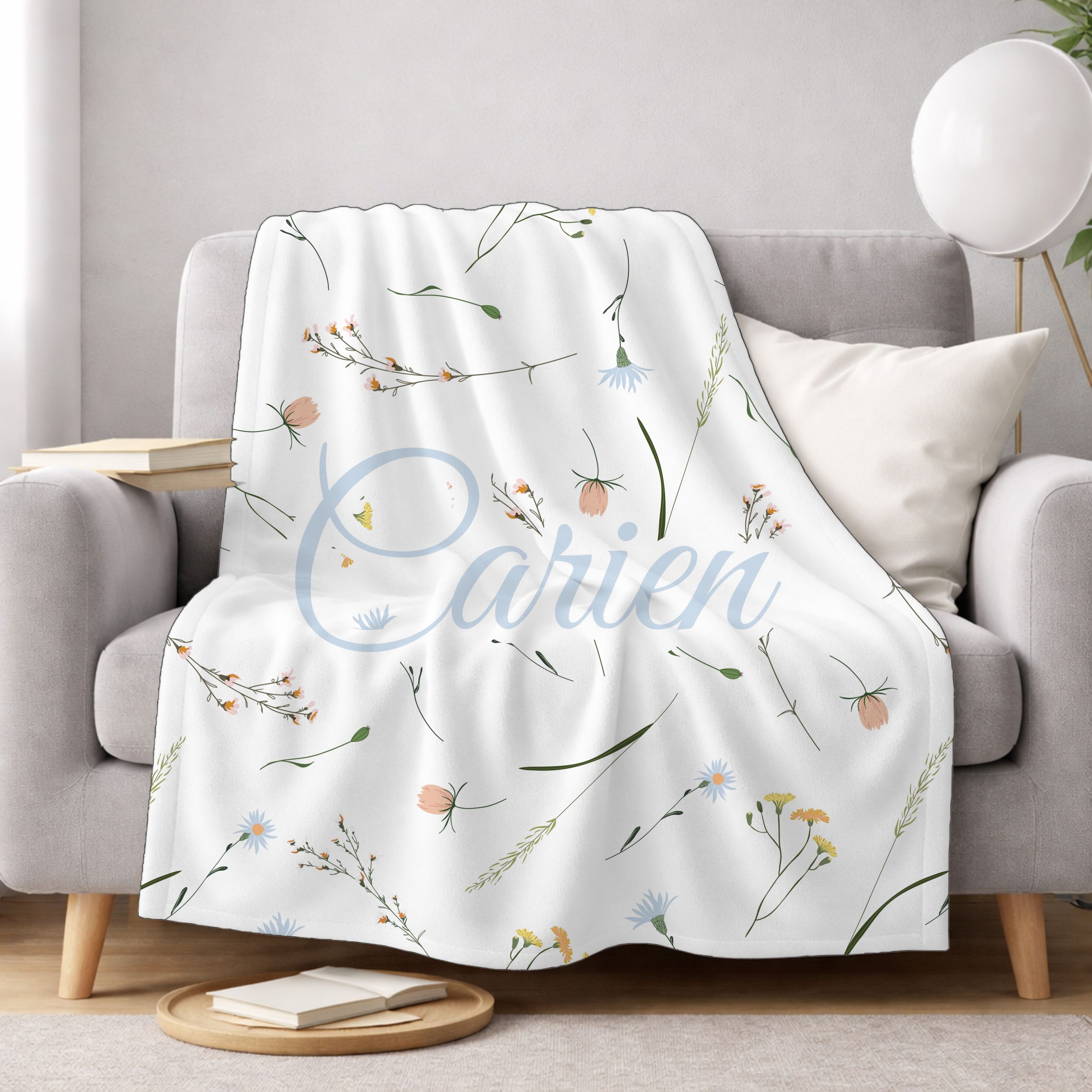 Blooming Comfort | Full Printed Fleece Blanket-2