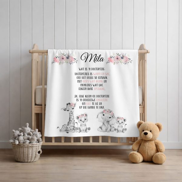 Girly Wildlife | Full Printed Fleece Blanket