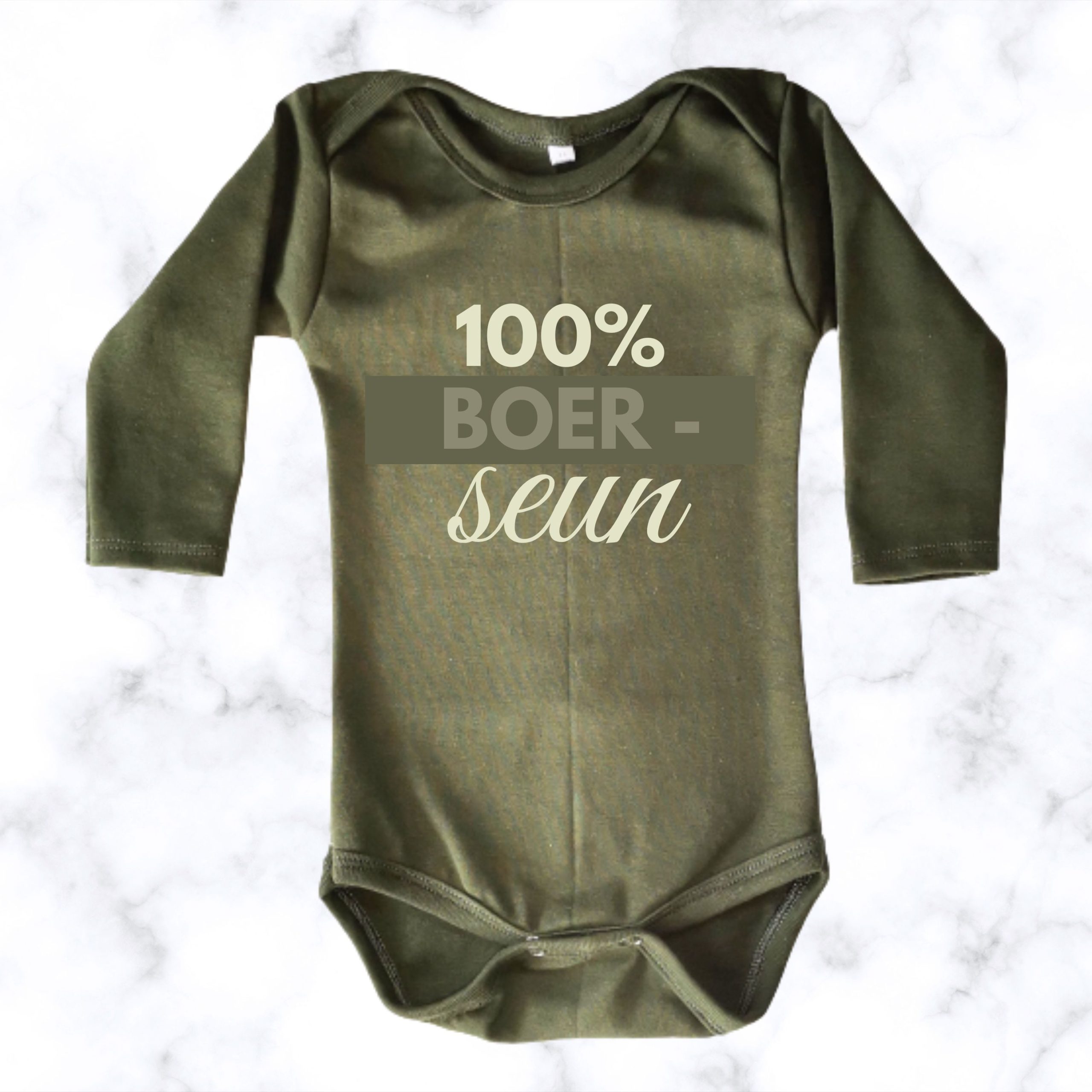 Boerseun | Printed Baby Onesie