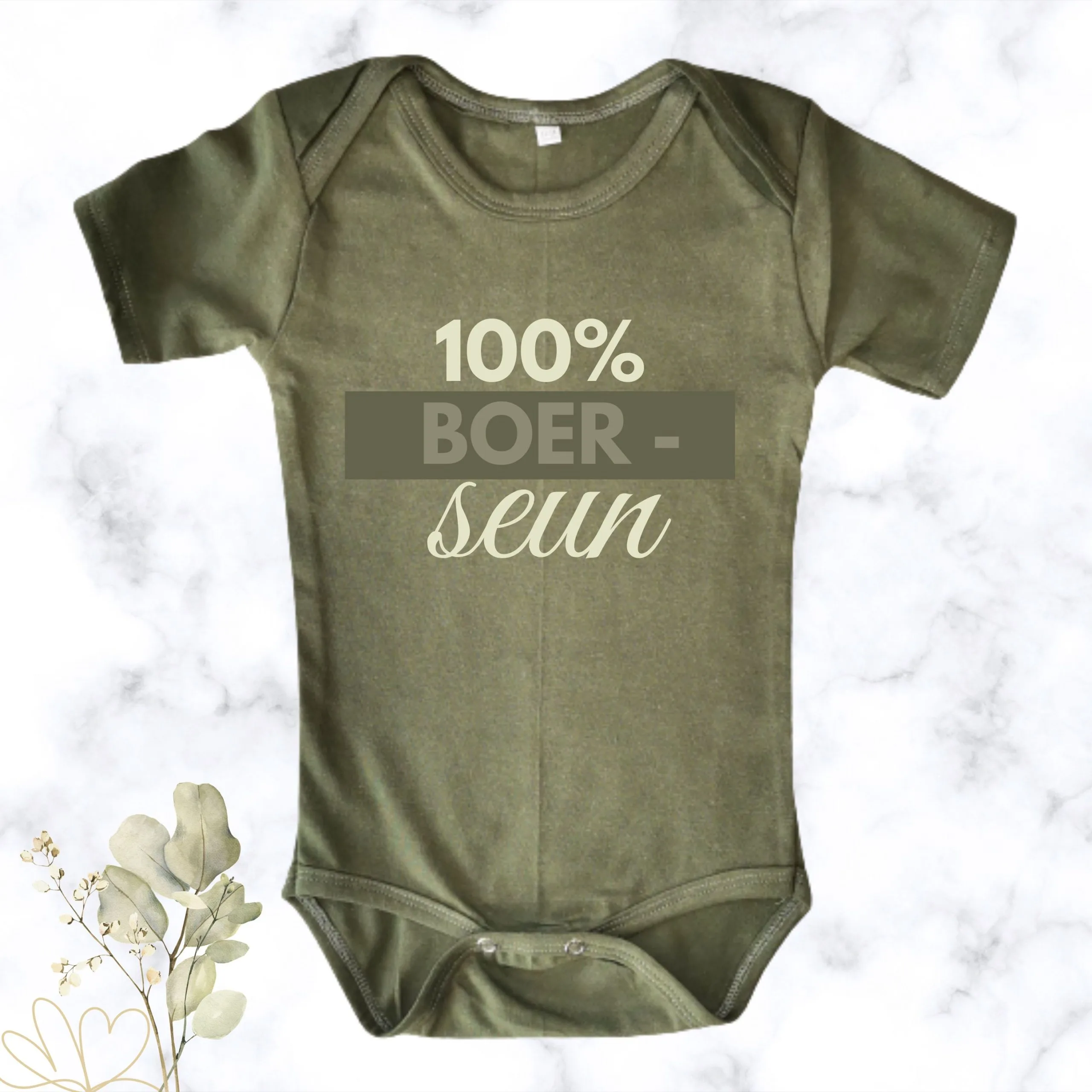 Boerseun | Printed Baby Onesie