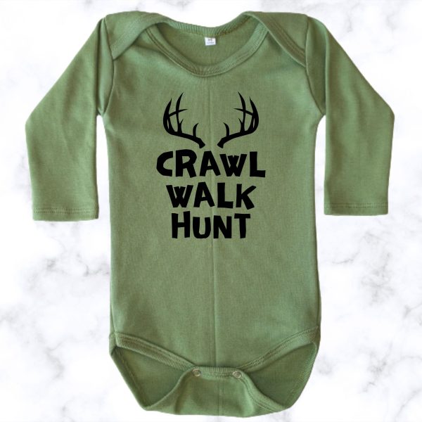 Future Hunter | Crawl Walk Hunt Printed Baby Onesie