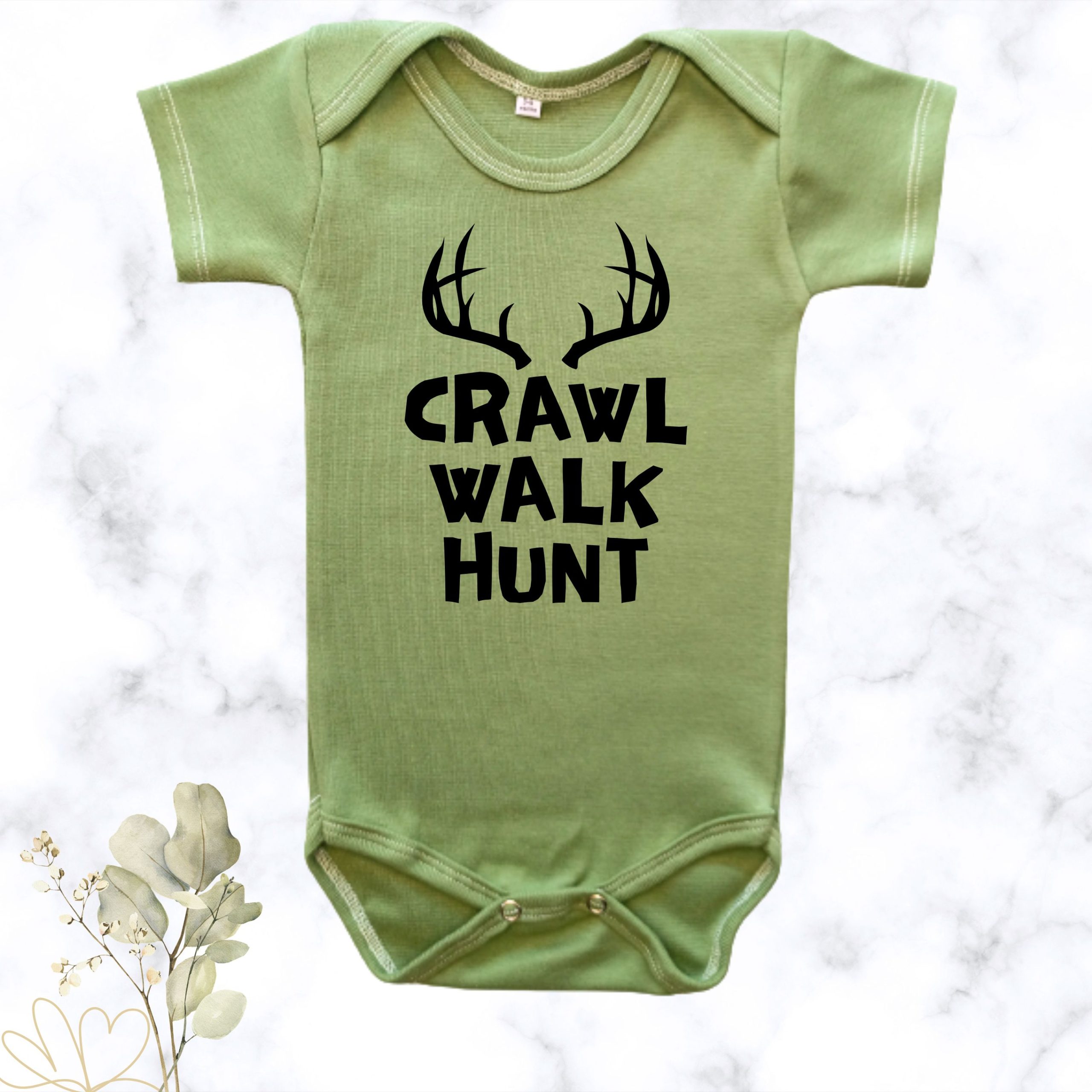 Future Hunter | Crawl Walk Hunt Printed Baby Onesie
