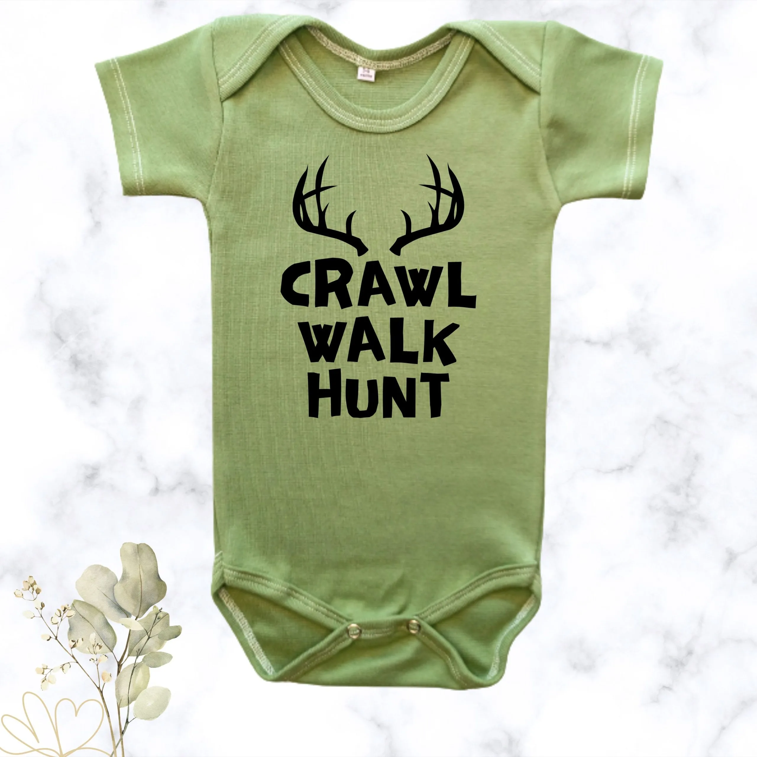 Future Hunter | Crawl Walk Hunt Printed Baby Onesie