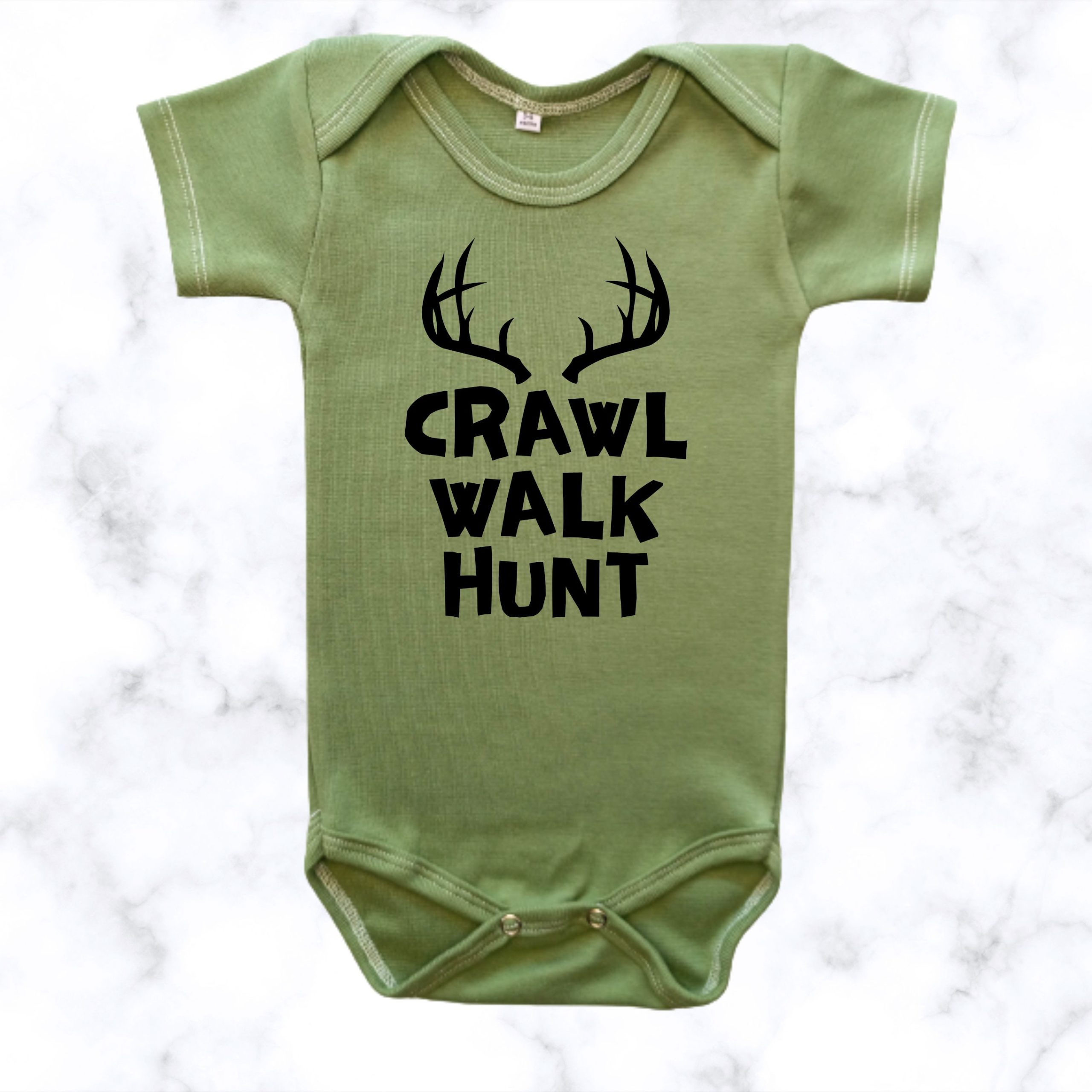 Future Hunter | Crawl Walk Hunt Printed Baby Onesie