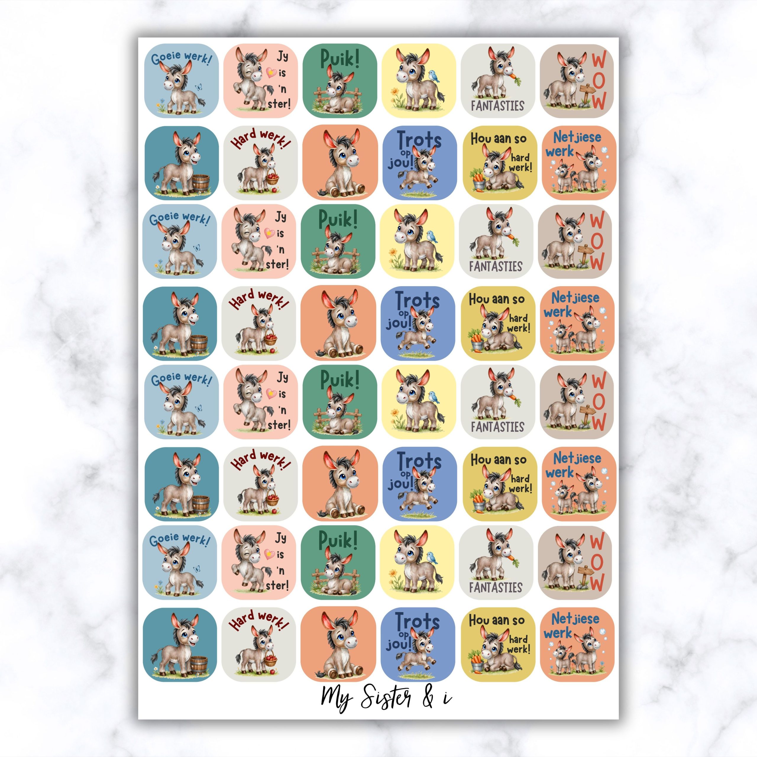 Donkey Sticers by My Sister & i