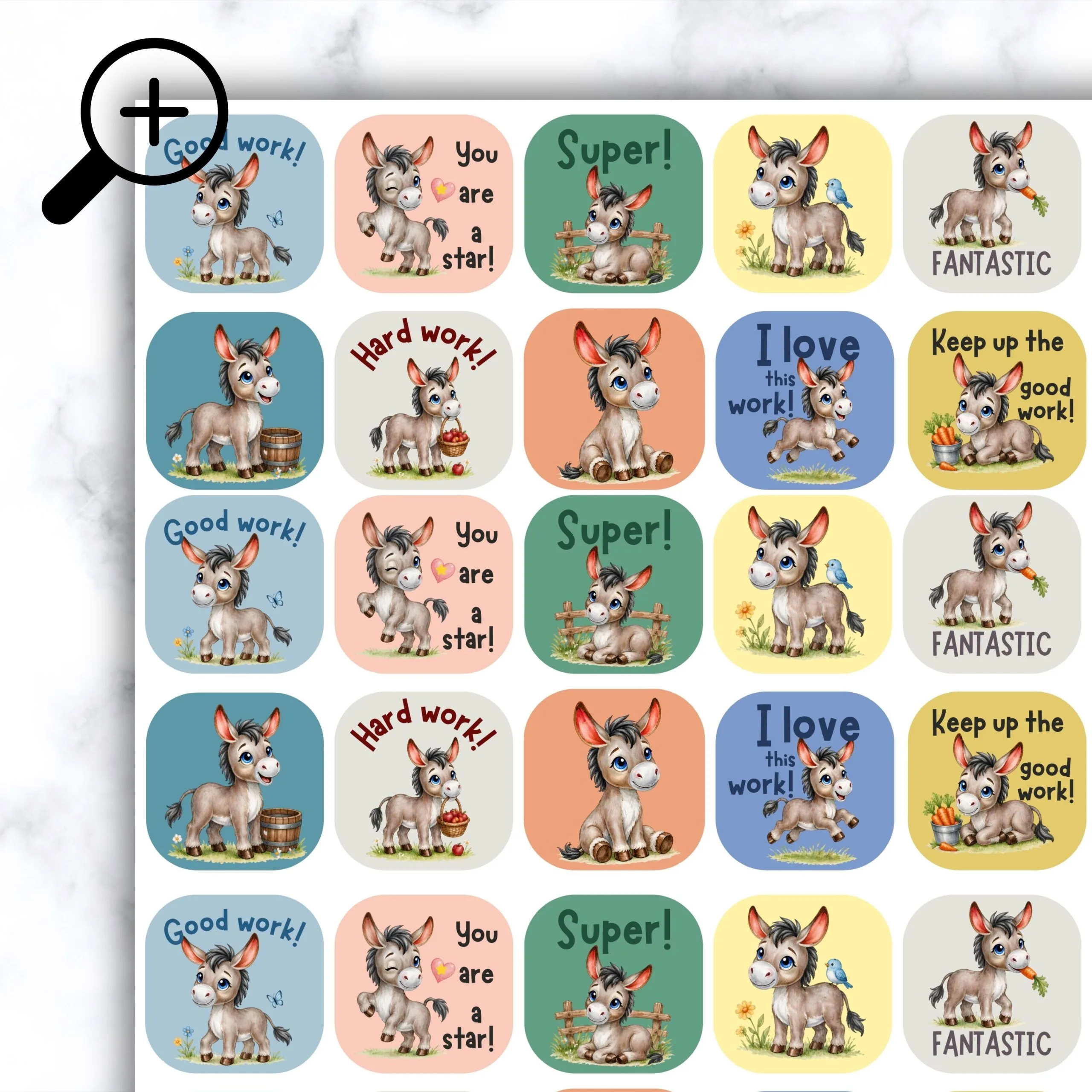 Donkey Sticers by My Sister & i