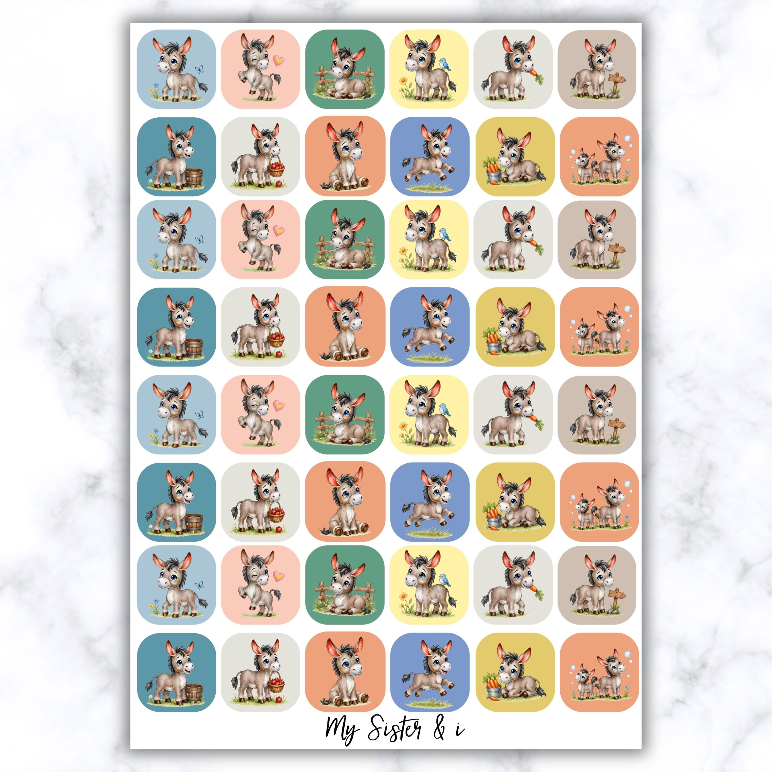 Donkey Sticers by My Sister & i