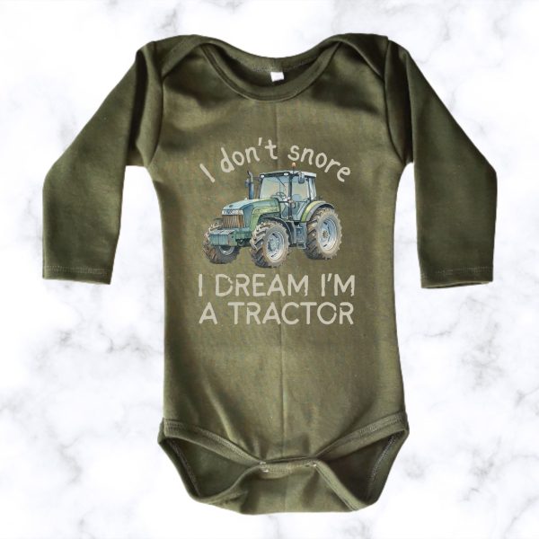Little Tractor Dreamer | Printed Baby Onesie
