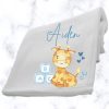 Giraffe Fluffy Fleece Baby Blanket - boys