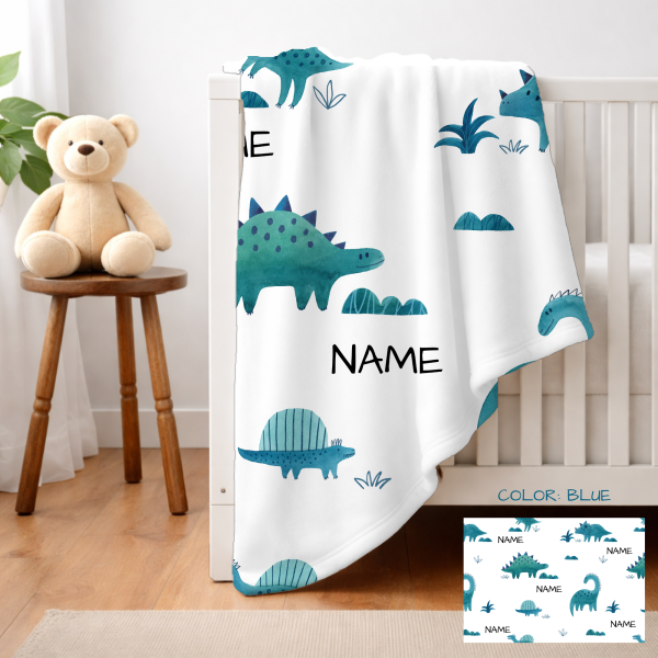 Dinosaur Full Print Fleece Blanket