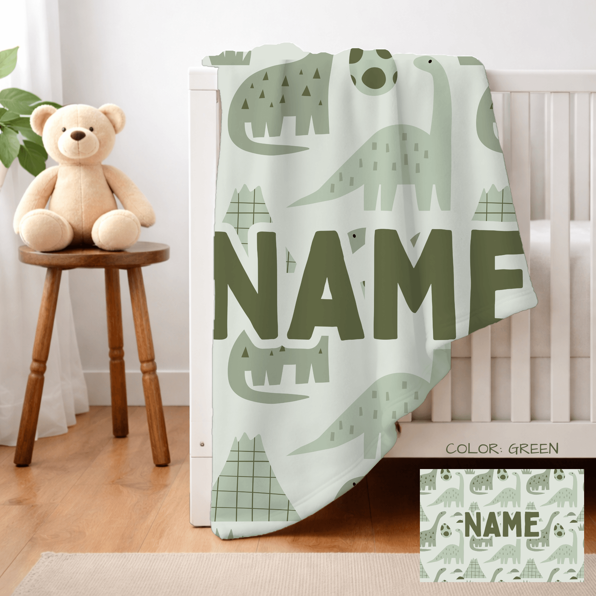 Alternative view of Dinosaur Full Print Fleece Blanket
