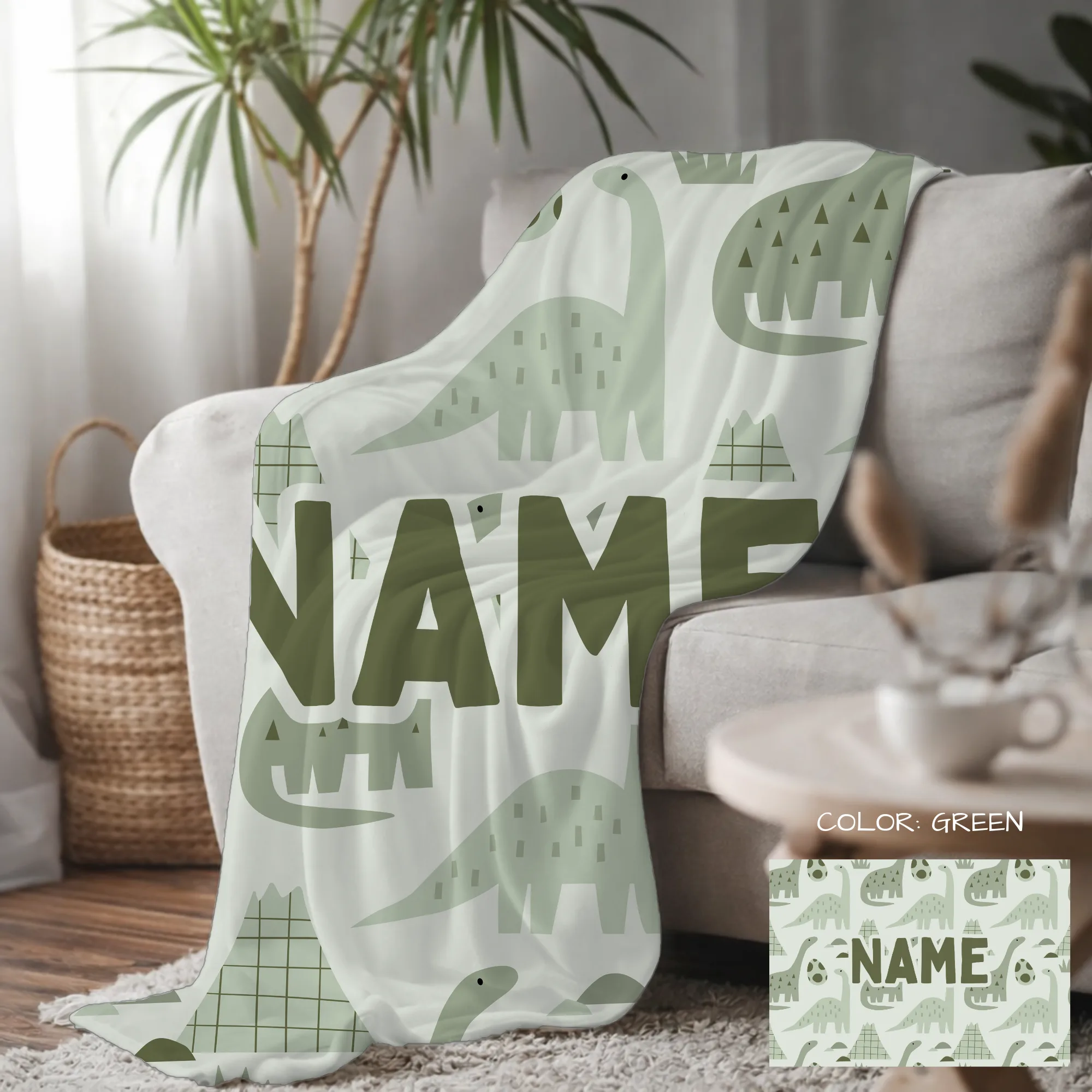 Dinosaur Full Print Fleece Blanket - Image 4