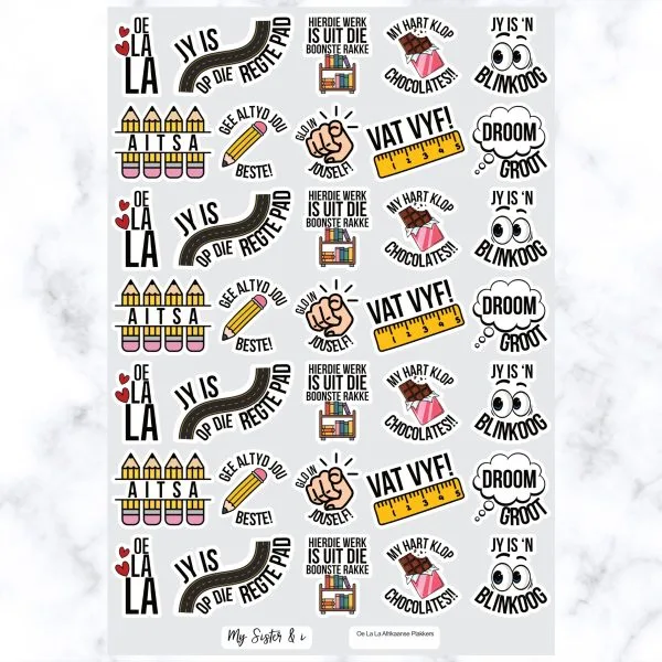 Oe La La Afrikaanse Plakkers - Pun stickers