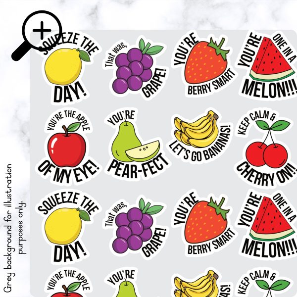 Fruit-tastic Pun Stickers - zoom in