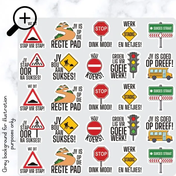 Padteken Plakkers Afrikaans - B