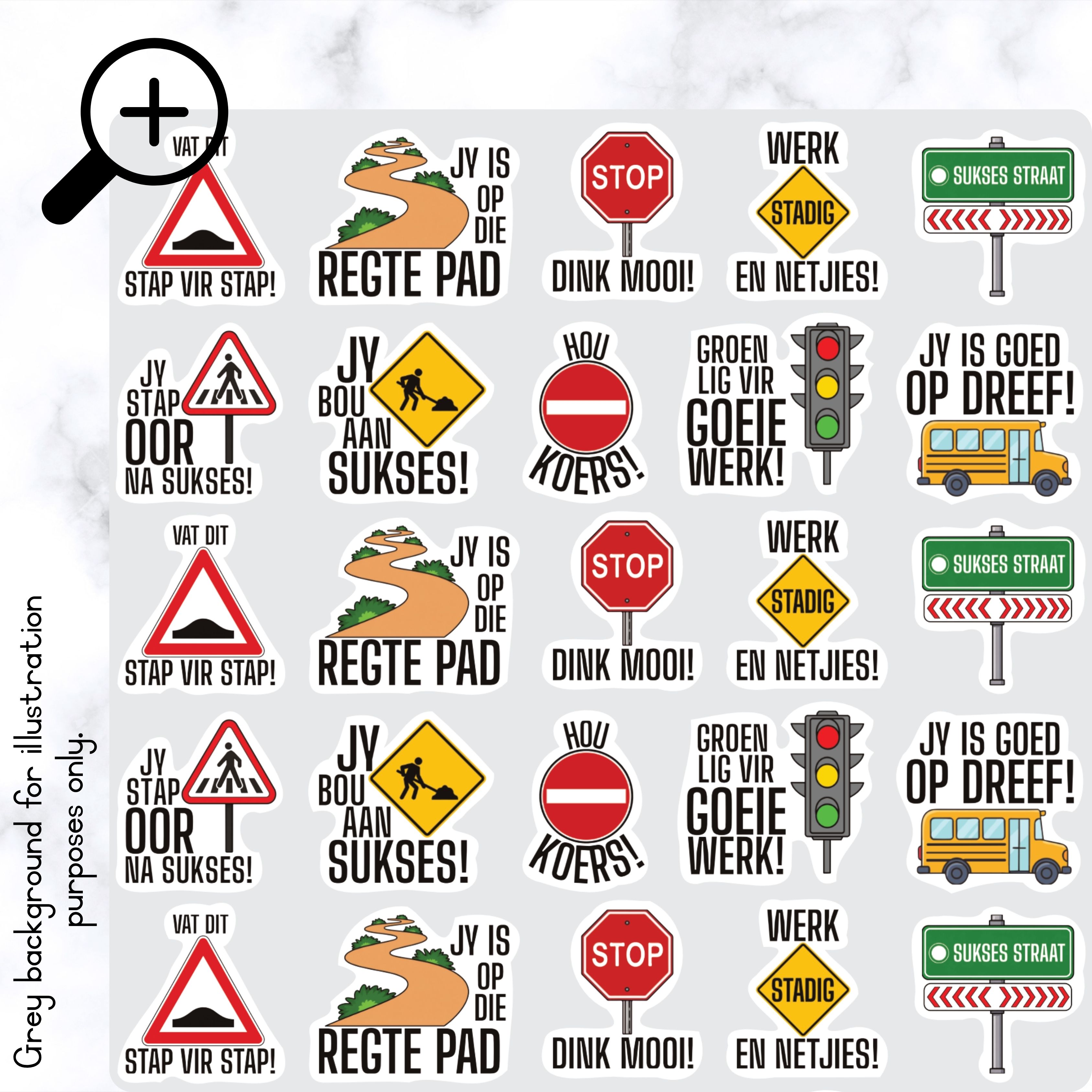 Padteken Plakkers Afrikaans - B