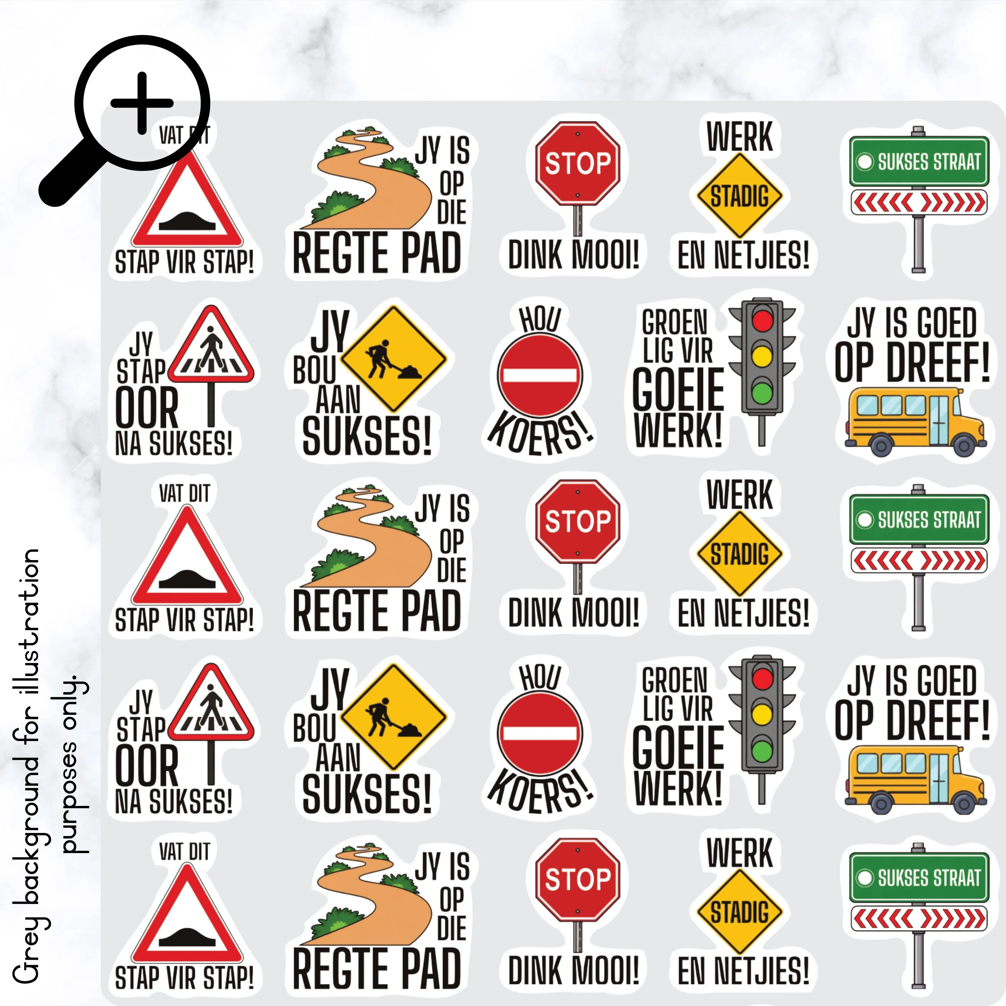 Padteken Plakkers Afrikaans - B