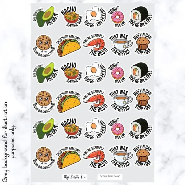 Pun-tastic Reward Stickers -Theme 1
