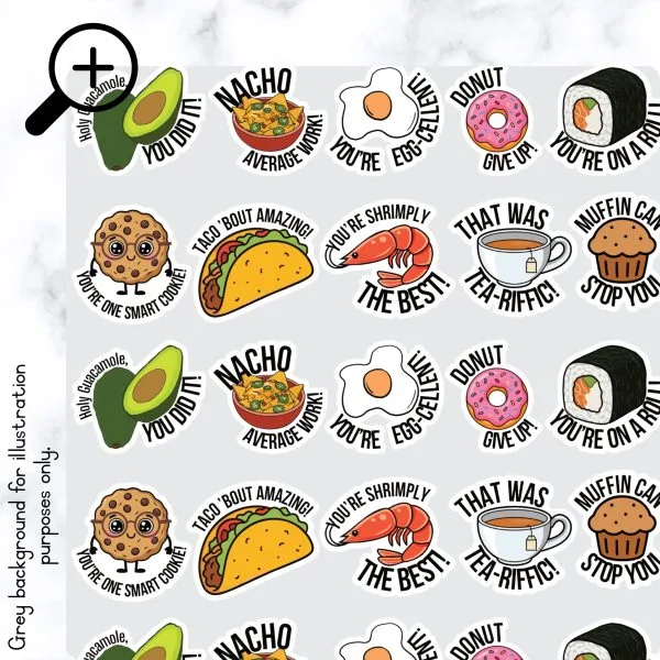 Pun-tastic Reward Stickers -Theme 1 - zoom in