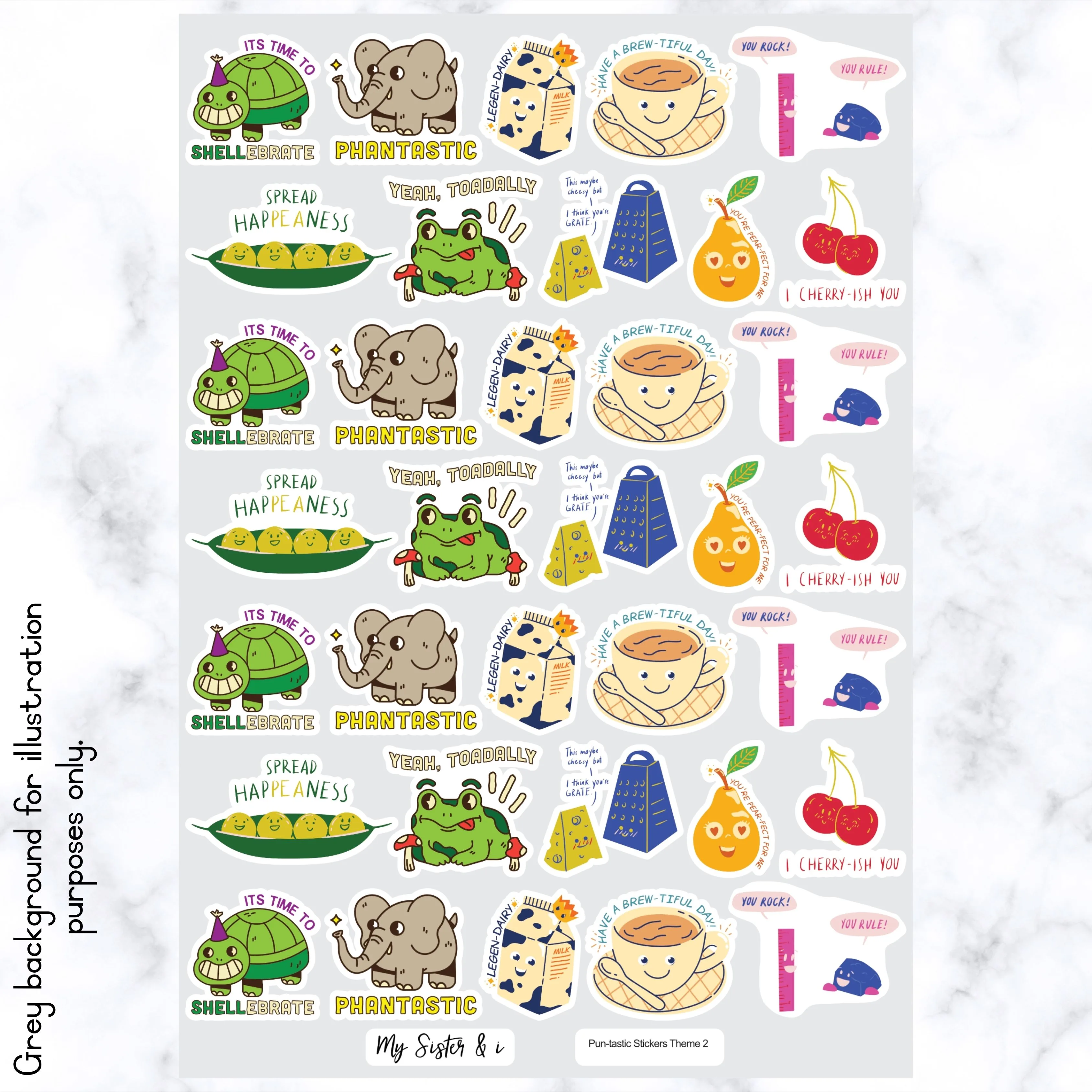 Pun-tastic Reward Stickers Theme 2