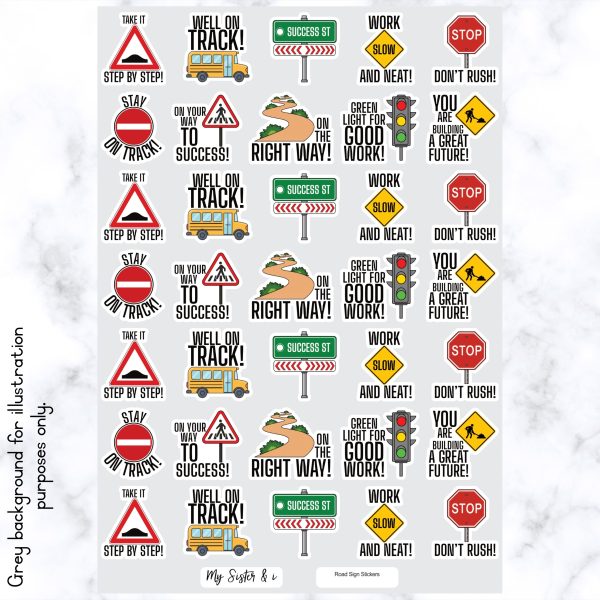 Road Sign Reward Stickers - A