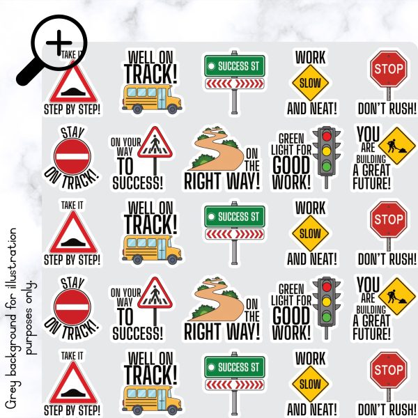 Road Sign Reward Stickers - B