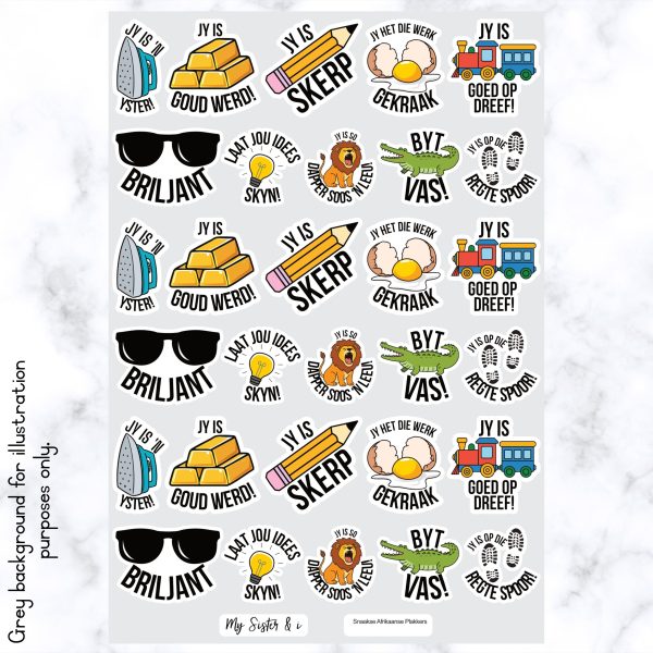 Snaakse Afr Plakkers - Pun Stickers