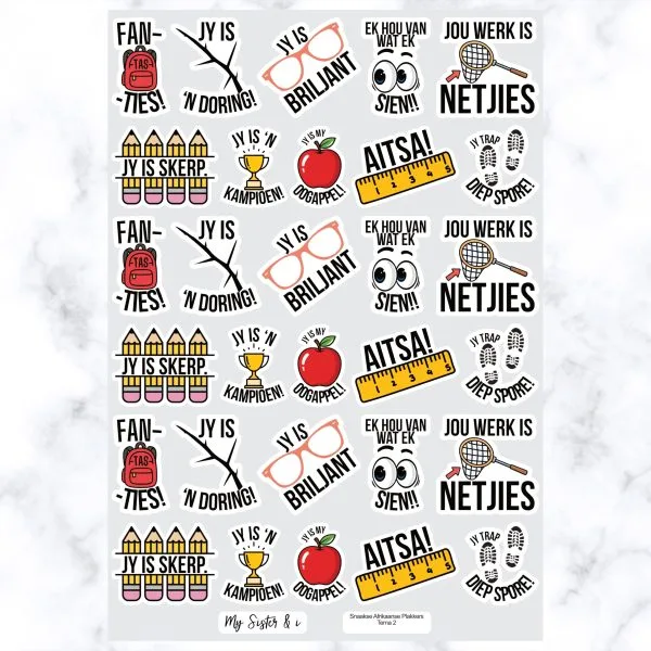 Snaakse Afr Plakkers Tema2 - Pun Stickers